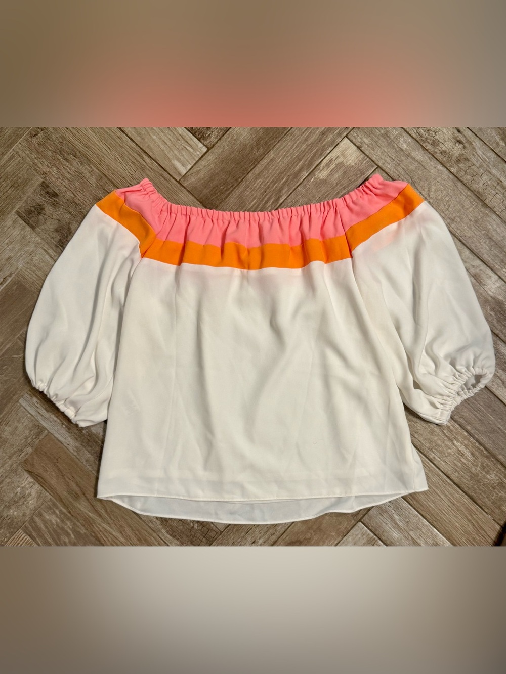 Trina Turk Luella off the shoulder top.